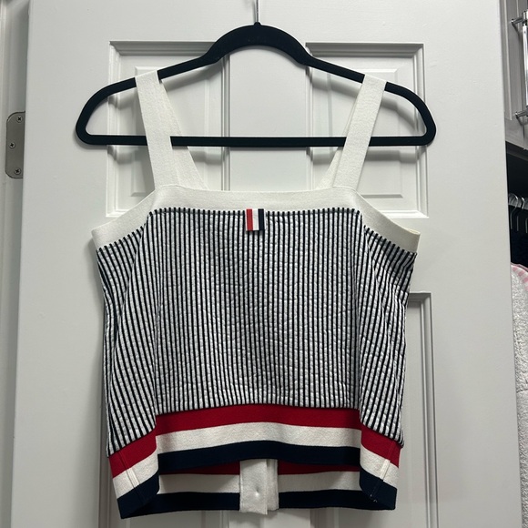 Thom Browne Stripped Tank Blue and White - Picture 6 of 7